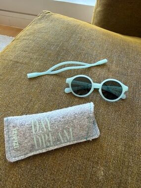 Baby Blue IZIPIZI Round Sunglasses with Matching Case and Strap